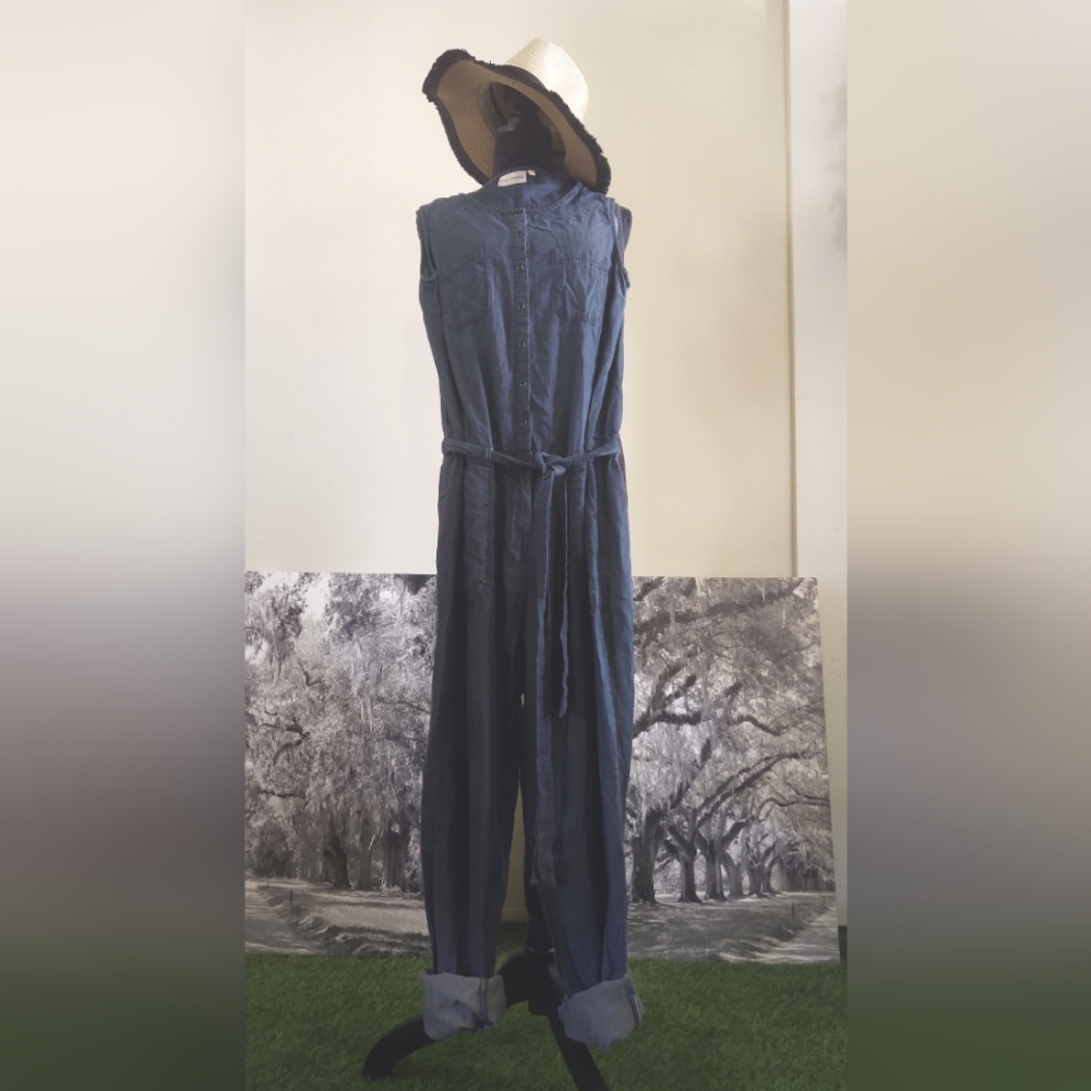 DarK Denim-Blue JumpsuiT by Shades of Denim~ Size: MED